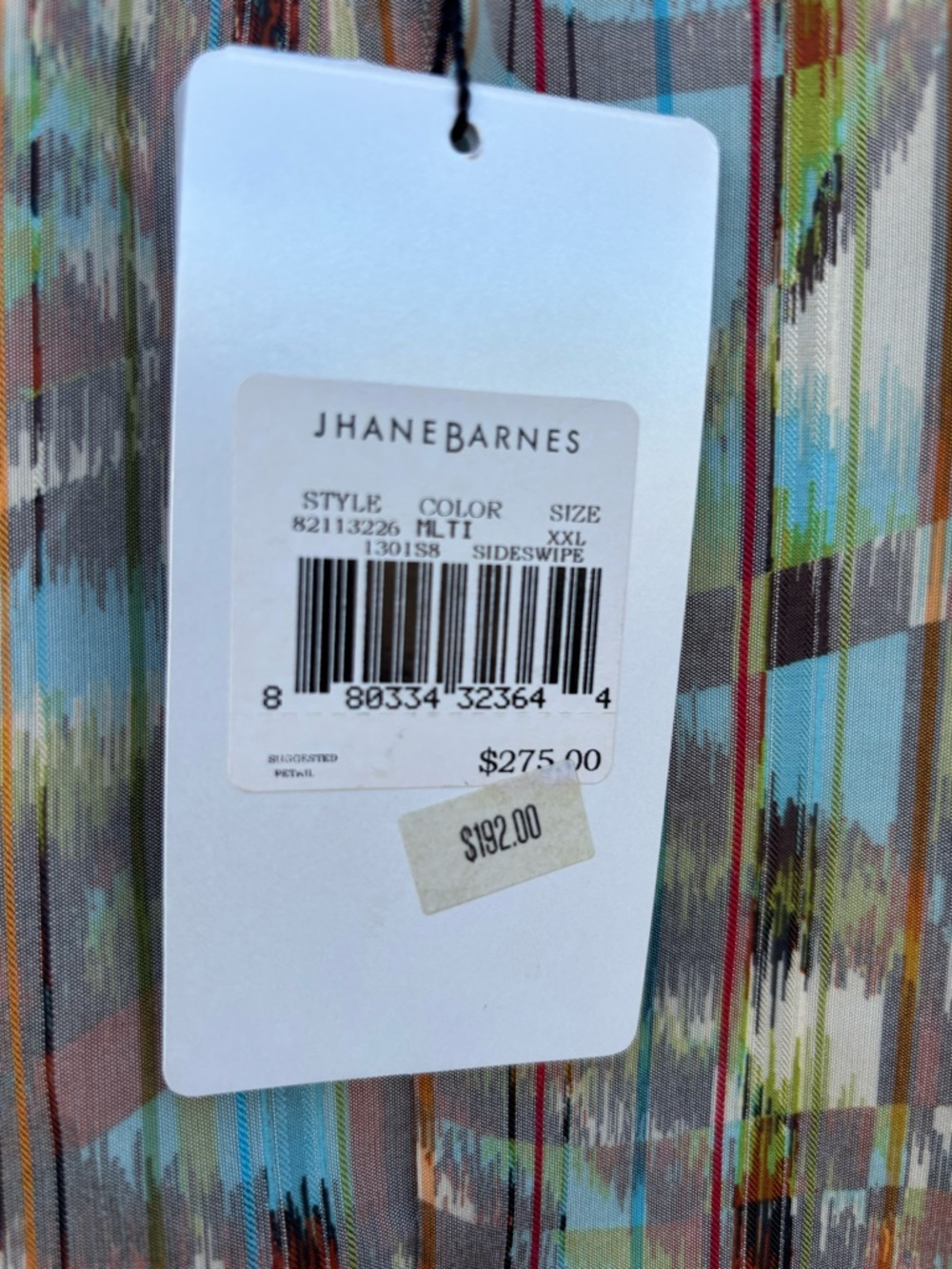 Jhane Barnes Multicolor Abstract Striped Button-Down Shirt - Picture 4 of 8